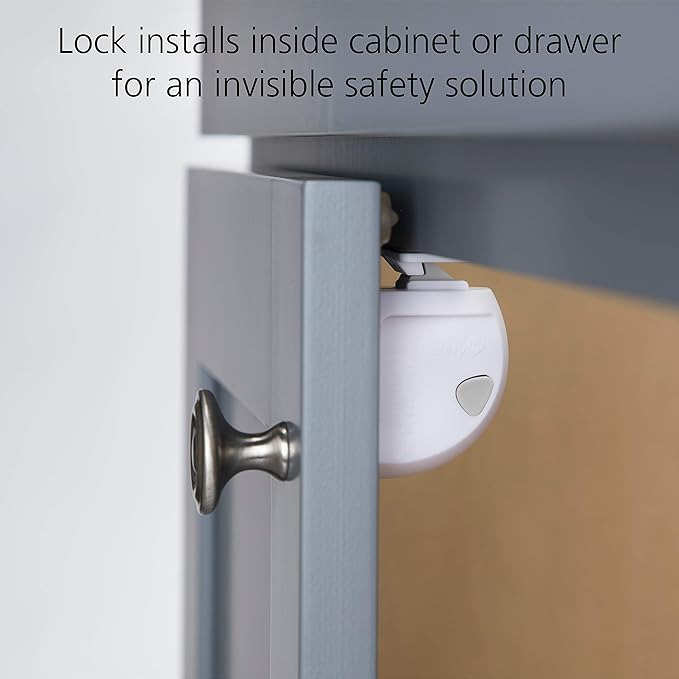 safety first adhesive cabinet and drawer latches