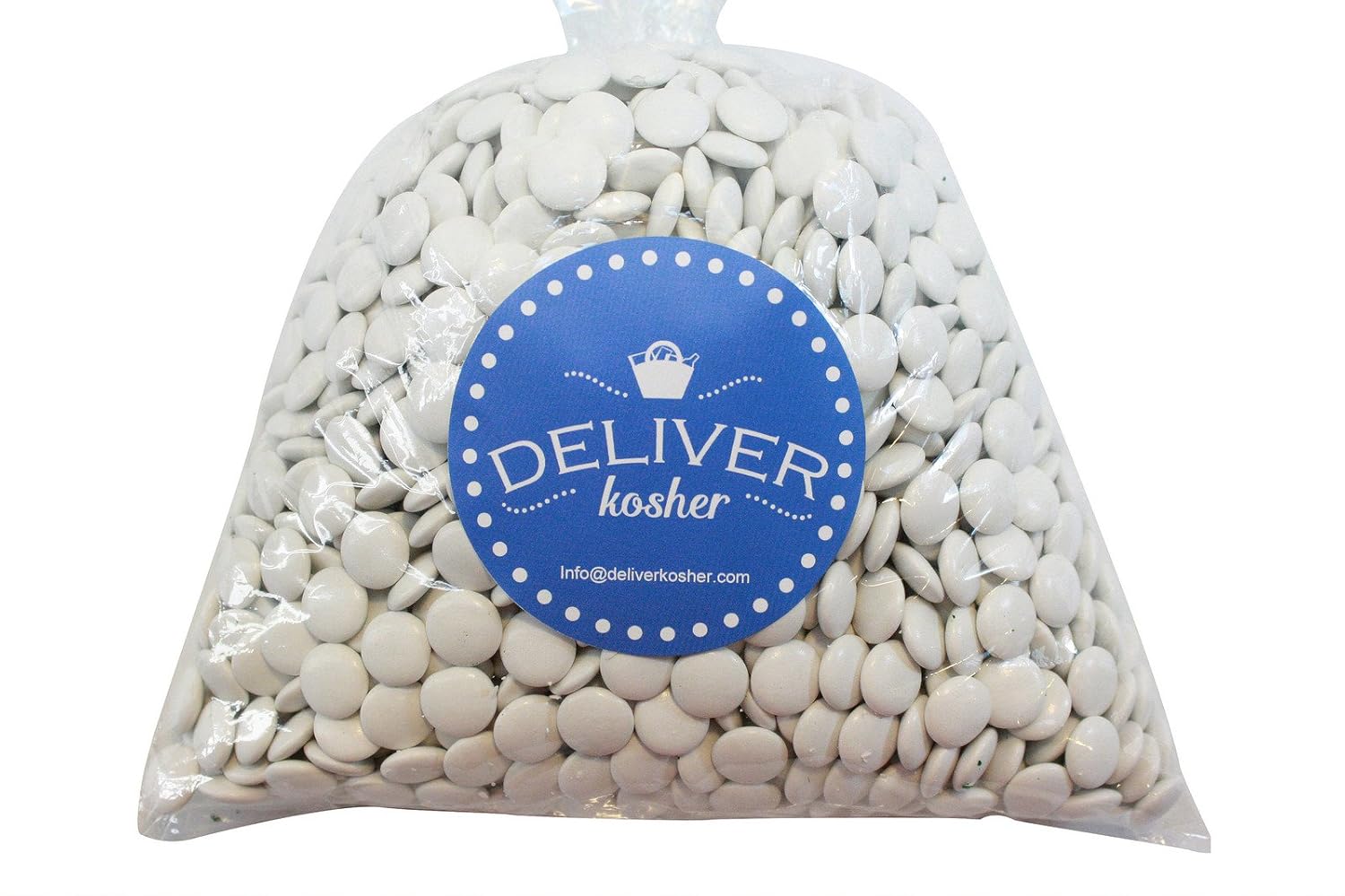 Deliver Kosher Bulk Candy White Mint Chocolate Lentils 9lb Bag Grocery