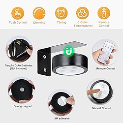 KELUOLY 4-Pack Picture Light Battery Operated with