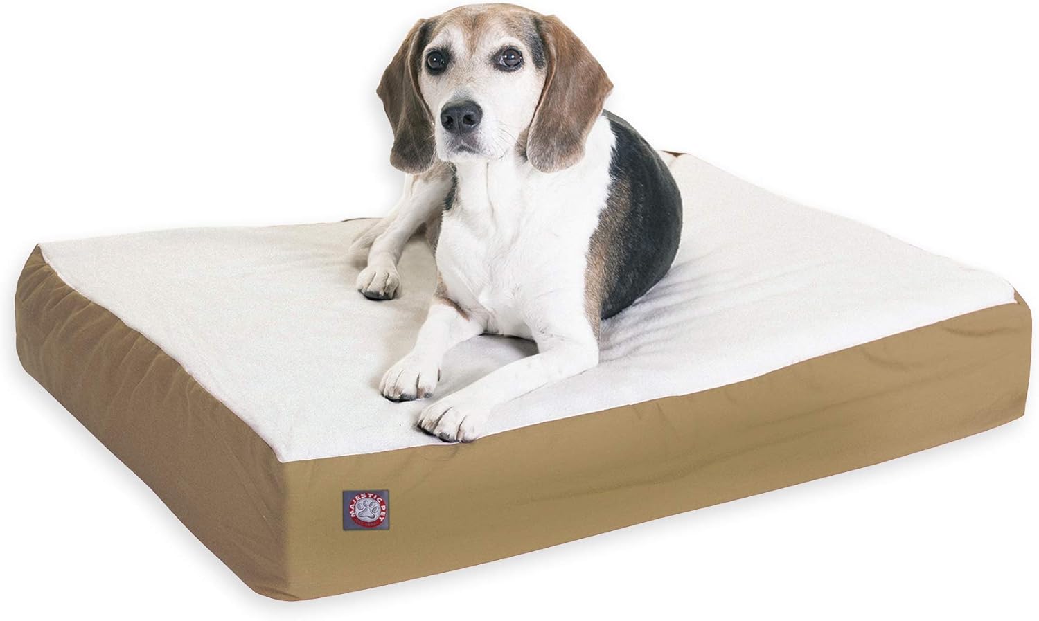 24x34 Khaki Orthopedic Double Pet Bed By Majestic Pet