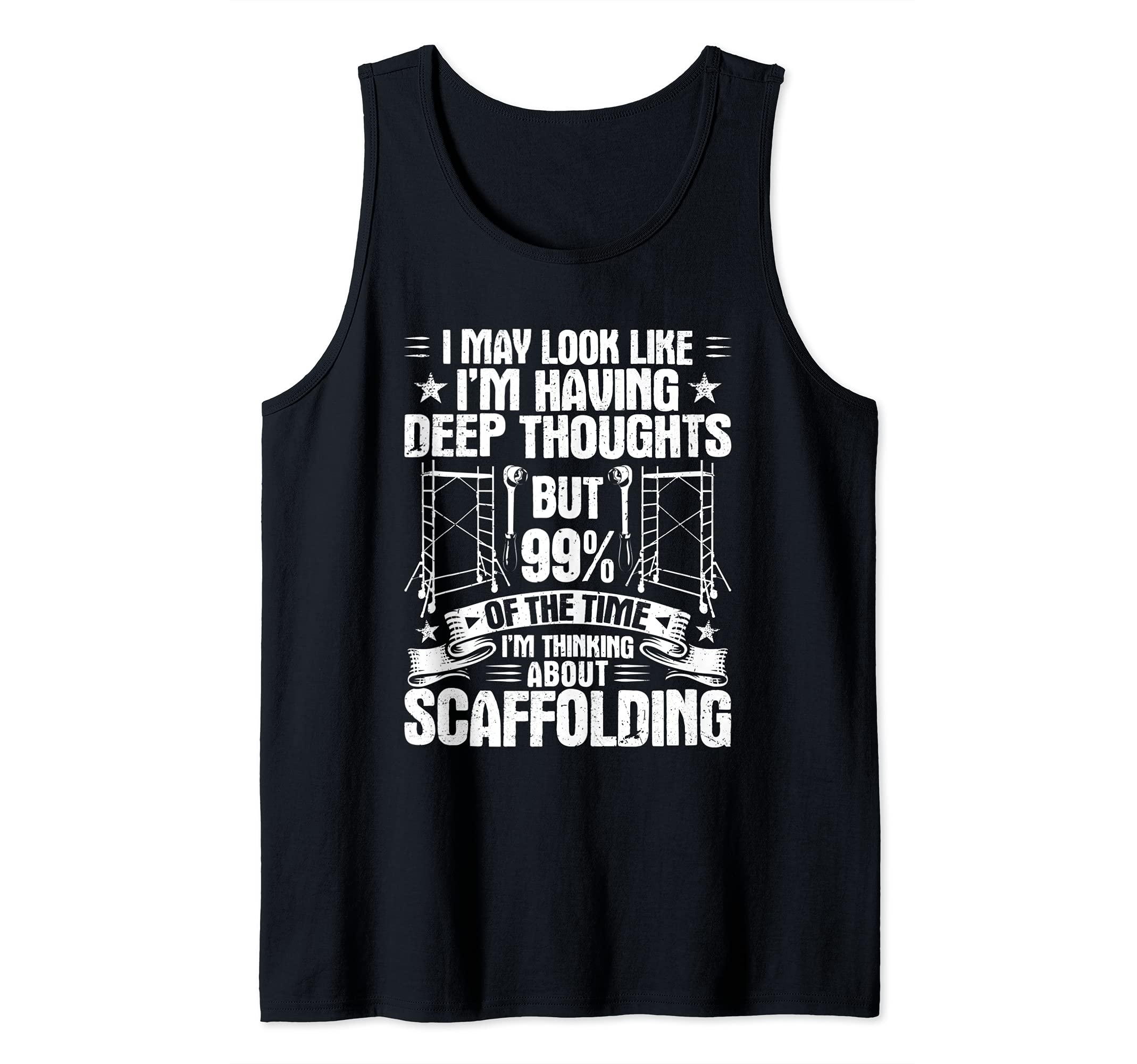 Scaffolding Deep Thoughts Scaffolder Tank Top