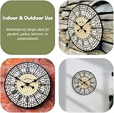 HomeZone Outdoor Wall Clock 30cm Big Ben Roman Numeral Waterproof Quartz view 5