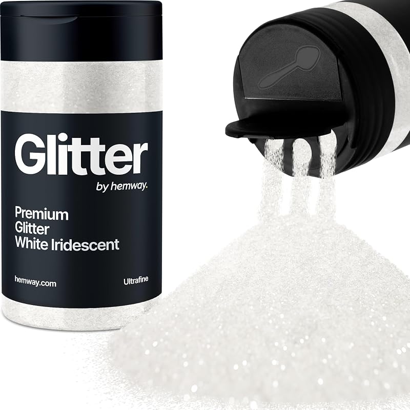 Hemway White Iridescent Glitter Shaker 130g Ultrafine Resin Epoxy