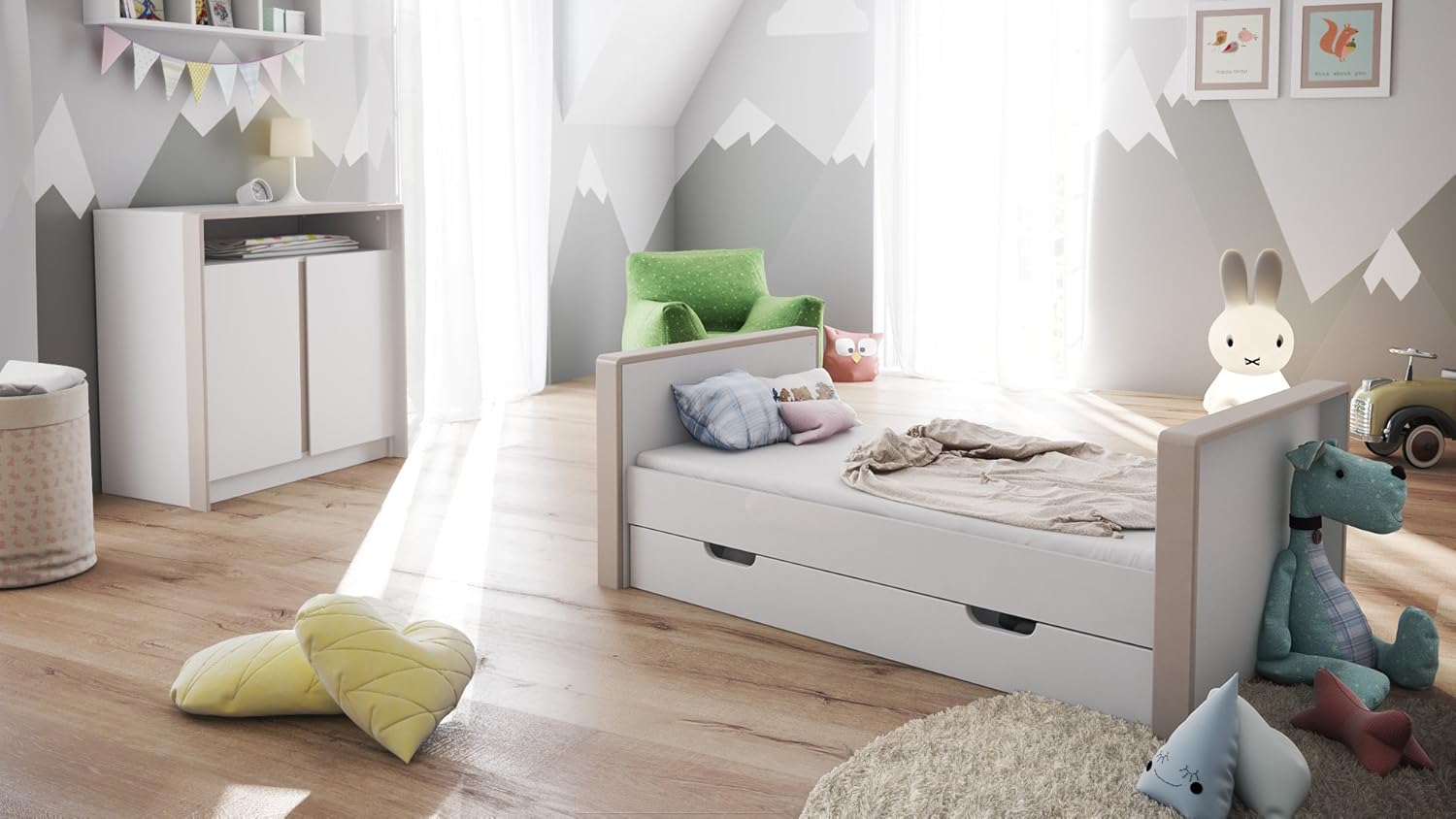 cream changing table