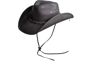 AMERICAN OUTBACK HATS American Hat Makers Hollywood Outback Hat | Oiled Leather Cowboy Hat | Durable, Breathable & Stylish Sun Protection