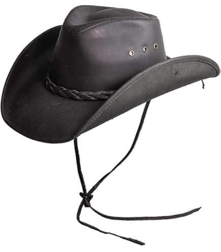 American Hat Makers Sirocco Small Leather Mesh Sun Hat for  display picture 2