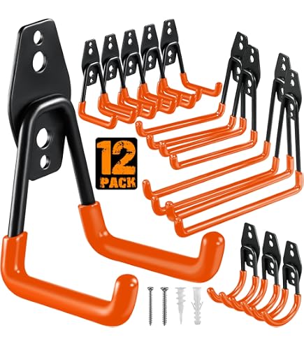 Amazon.com: WMK 7.3'' Garage Hooks Heavy Duty 4 Pack, Wall Mount