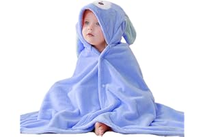 BOPIKA Baby Bath Towel with Hooded,Toddler Absorbent Bathrobe,Soft Newborn Blankets,Infant Bath Towel Shower Gifts -27.5X55 Inches