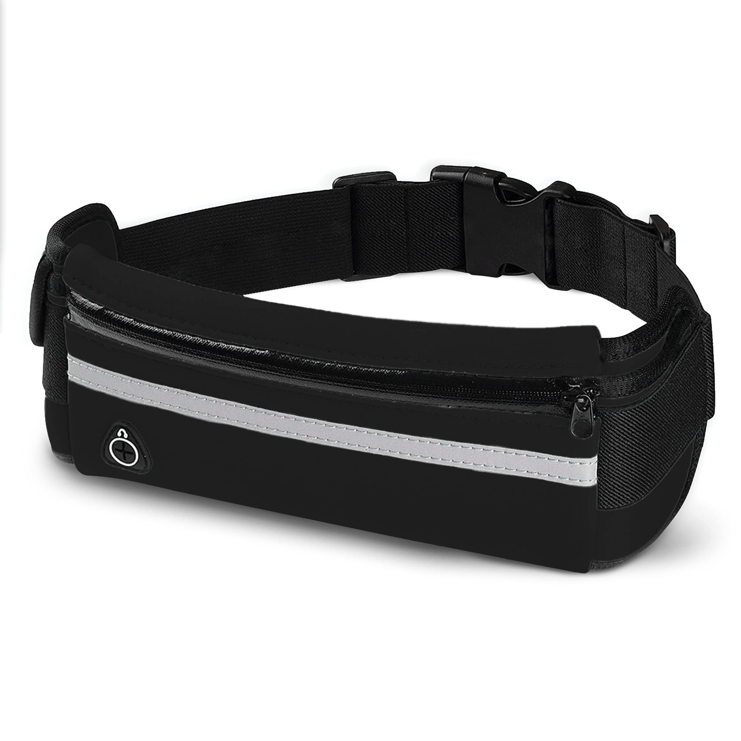E Tronic Edge Running Belt for Women and Men, Money Belt and Running Fanny Pack, Hiking Fanny Pack, Holder for Cell Phone, Money, and Keys, Adjustable Belt Pouch fits Most Phone and Waist Sizes, Black