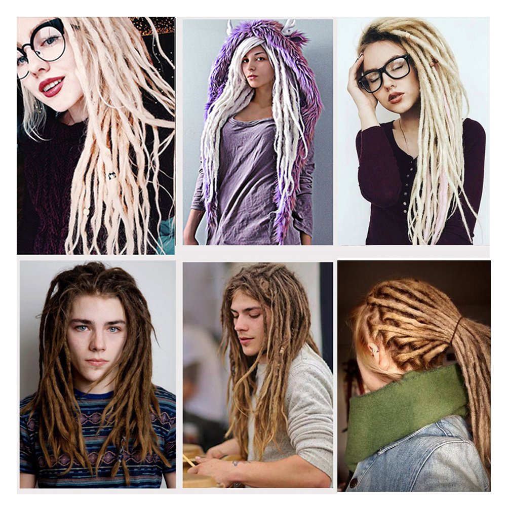 Blonde Dreads Handmade Dreadlock Extensions 12strands Synthetic