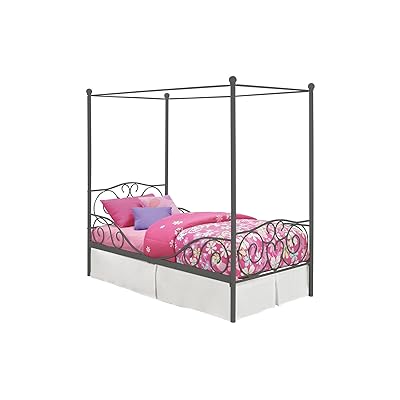 Buy Dhp Metal Canopy Bed With Sturdy Bed Frame Twin Size Pewter Online In Germany B00ti1fwyq