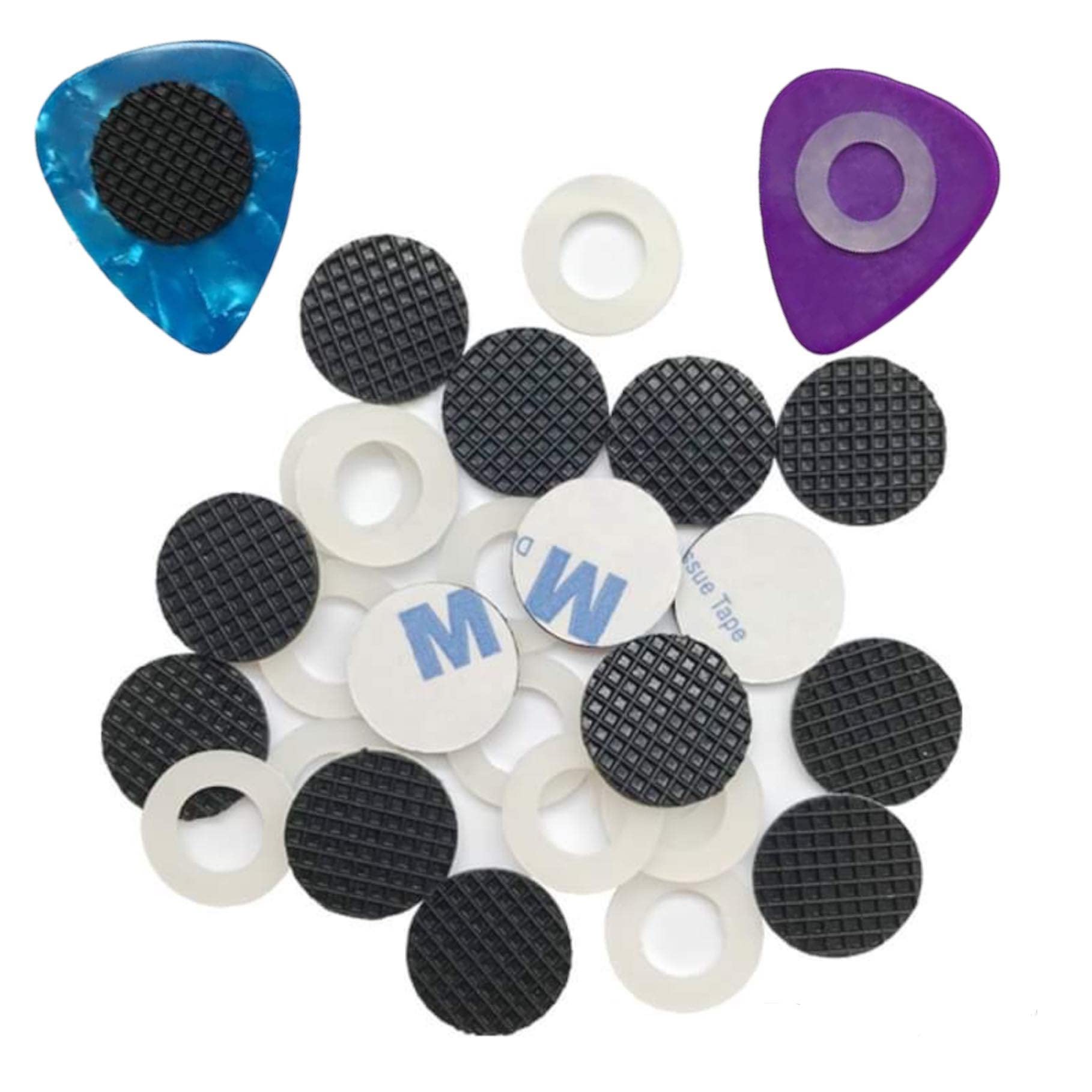 AlphaAtomic 20-Pack of Guitar Pick Grips, Guitar Pick Grips, Grips for Guitar Plectrums, Pick Grips, Plectrum Grips, Non-slip, Stop Dropping Your Pick, 20 pcs of Guitar Pick Grips (Mixed)