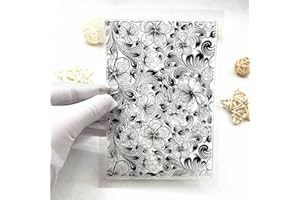MESYGK Hibiscus Flowers Background Clear Stamps Transparent Silicone Stamp Album Cards Rubber Stamp for Card Making Decoration and DIY Scrapbooking