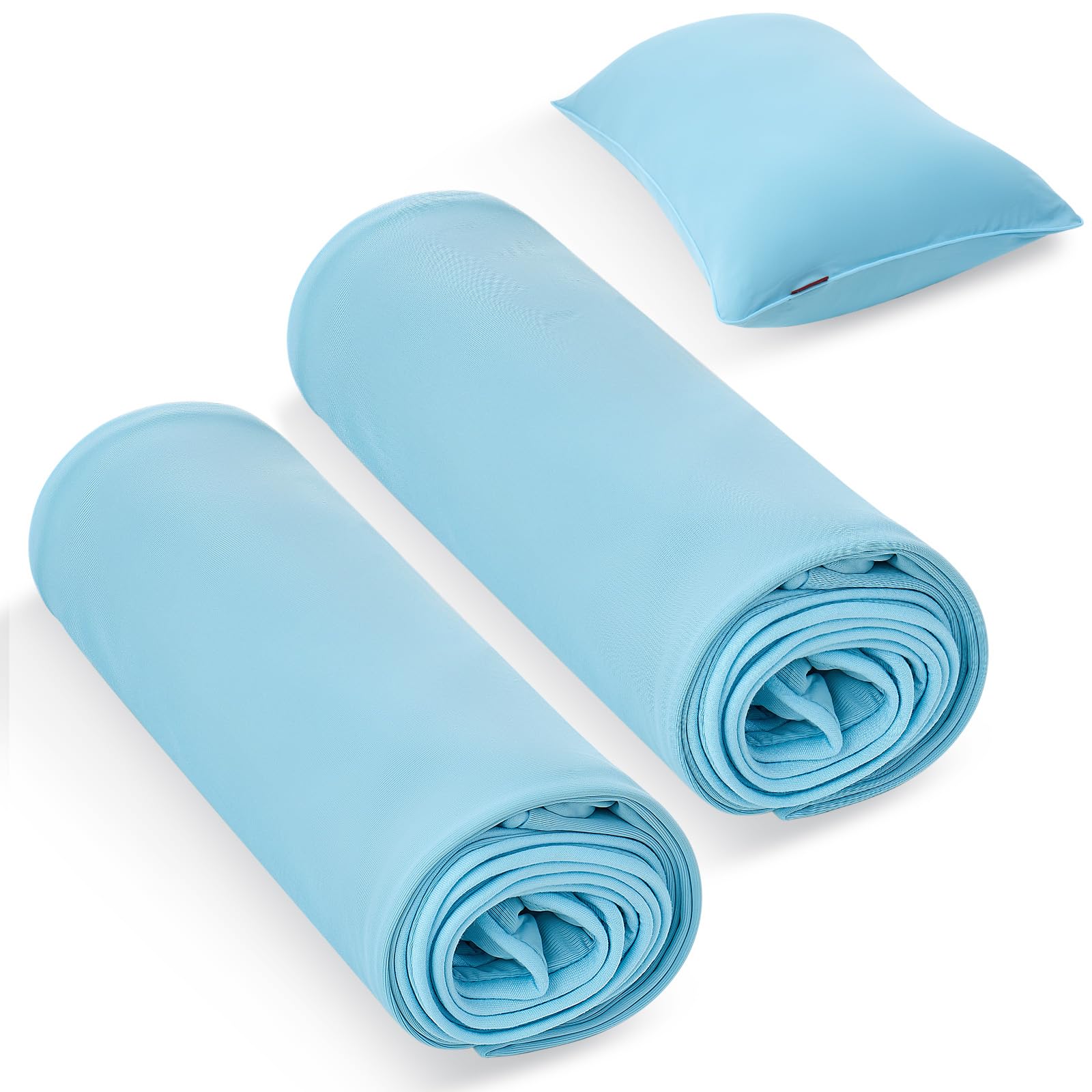 Photo 1 of Momcozy Life Coolmurm Cooling Pillow Cases for Hot Sleepers, 2 Stretchy Cooling Pillowcases, Lightweight Breathable Cooling Pillow Cover Zipper Pillow Protector, Aqua Blue (for Queen Pillow)