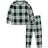 Mud Kingdom Kids Pajamas Set Polar Fleece Long Sleeve Casual Warm Fall Winter Happy Halloween Black