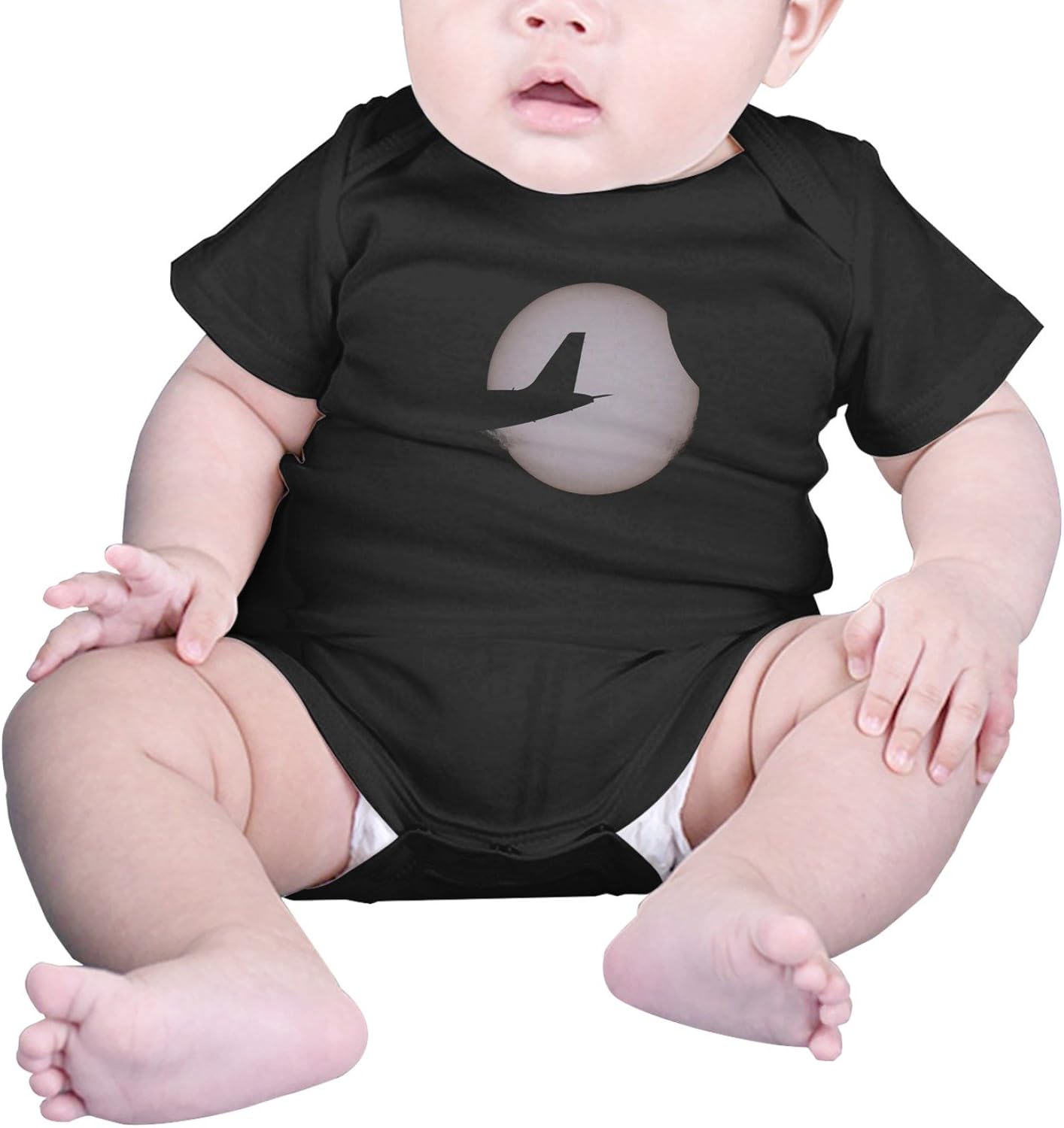 Airplane and Moon The of Eclipse Jumpsuit Clothes Sleeve