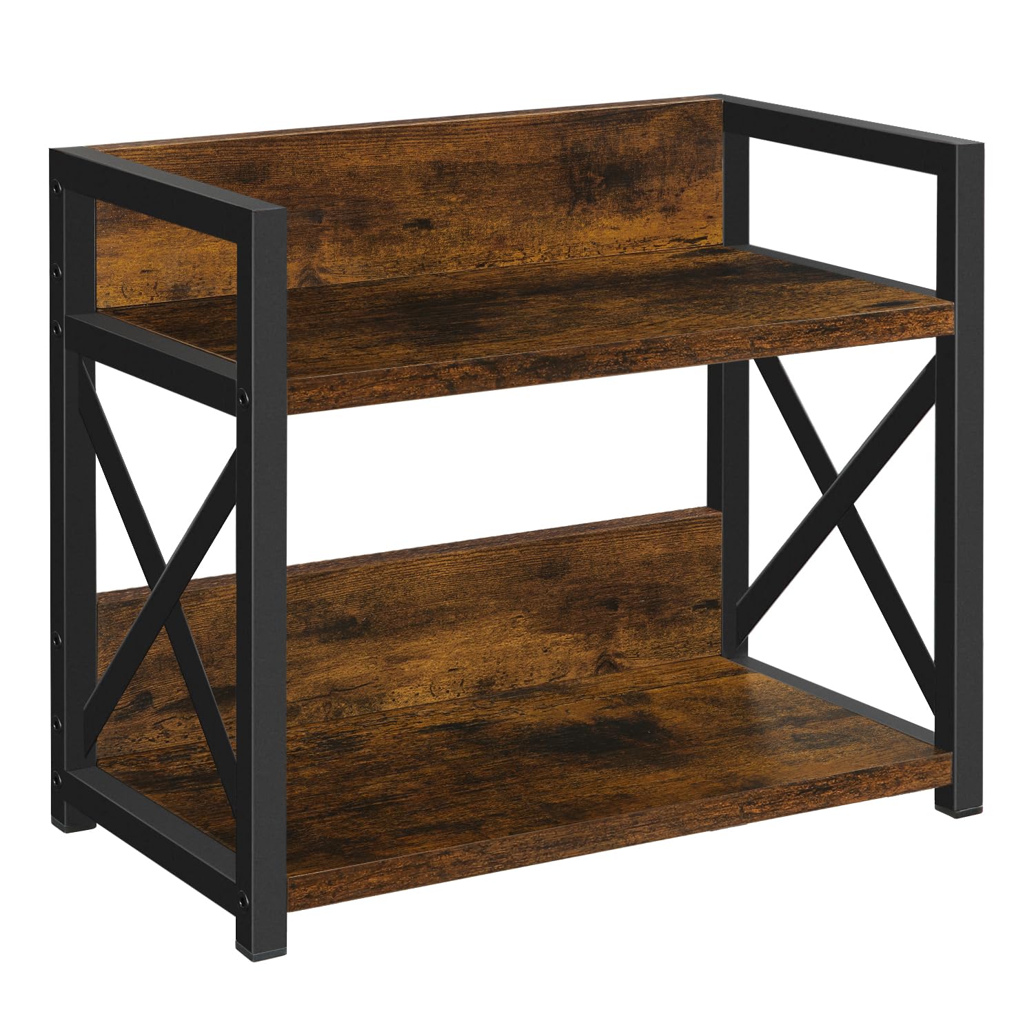 Photo 1 of ***missing hardware***YINMIT Countertop Shelf Organizer,Coffee Bar Accessories,Spice Rack,Coffee Counter Shelf,2 Tier Coffee Organizer Station for Mugs,Cups,Cream,Syrup(Rustic Brown, Small)