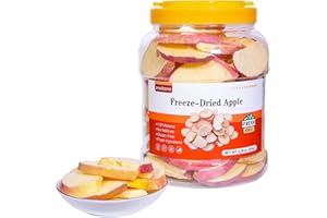 DYBOEDYO Freeze Dried Apples, Apple Crisps, Freeze Dried Fruit, 5.29OZ/150g， Fruit Snacks, for Cereal, Yogurt, Cake, Baked Goods,Travel, Smoothie, Holiday Gifts