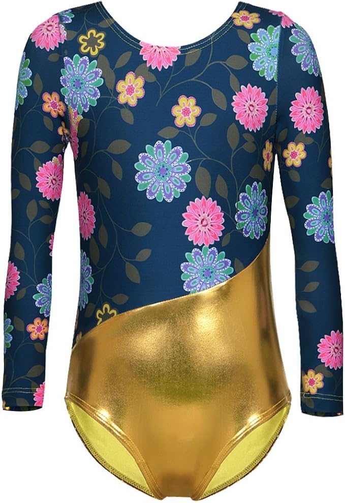 Amazon Com Gymnastics Leotard For Girl Dance Clothes Gold Sparkly
