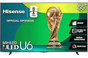 Hisense 55U68QF - 55" 4K UHD Best Value Mini-LED Smart Gaming Fire TV, QLED, Native 144Hz, Motion Rate 480, Dolby Vision IQ, 