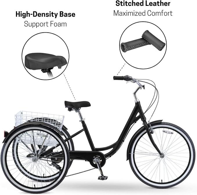 Sixthreezero 7 Speed Tricycle Basket 630338