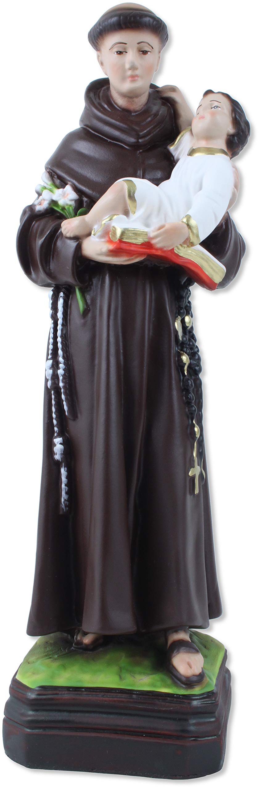 Religious proposals Statue of St. Anthony of Padua in Resin. Height 30 cm. Hand painted.