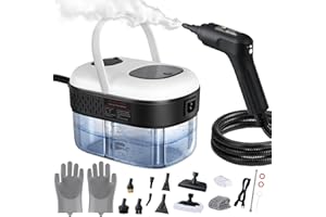 FANCYMOUSE Steam Cleaner, 3-Level Adjustable Handle, 15s Heat-Up, 2500W Steamer for Cleaning, 1.47Quarts Tank, Portable Steamer for Cleaning with 16 pcs Accessories for Home,Car,Dirt,Grease,Grout,Tile,Couch
