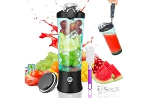 Portable Blenders for Smoothies and Shakes, Binineew 20oz Personal Blender USB Rechargeable On The Go Blender Small Juicer Cu