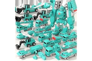 35Pcs Magnetic Robocar Set, 2025 New Kids Magnetic Toys, Magnetics Robot Building Toy, 7 in 1 Robot Toys Set (35pcs B)