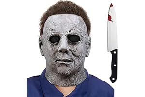Michael Mask Kids Boys Scary Halloween Mask Horror Killer Cosplay Half Face Costume Masquerade Props