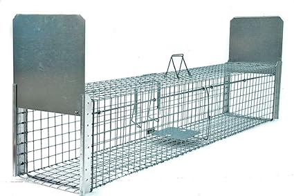 Holtaz Super Starke Falle Marderfalle Katzenfalle Fuchsfalle Biberfalle Tierfalle Kastenfalle Drahtfalle 2 Turen Grosse 150x34x34 Cm Mit Extra Koder Amazon De Garten