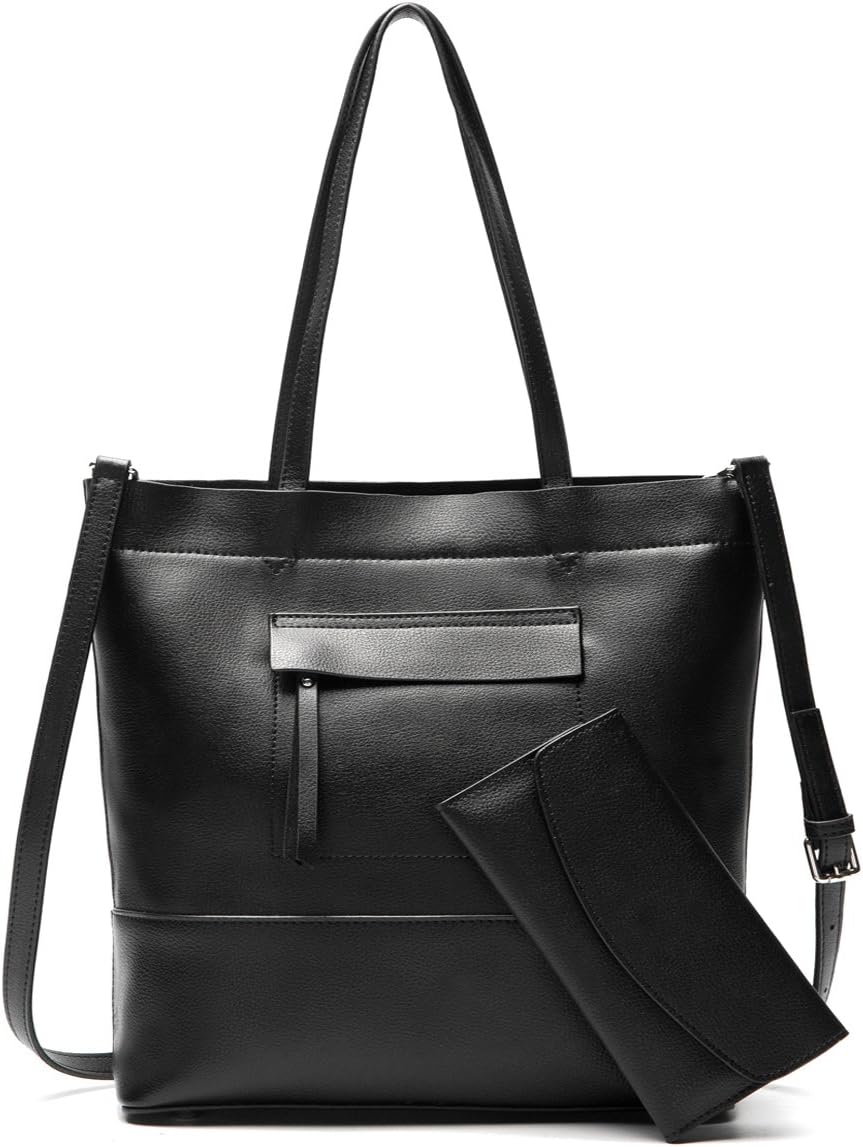 Women's Handbag Leather Tote Shoulder Bags Wallet and Handbag 2 Piece Set Genuine Bag
