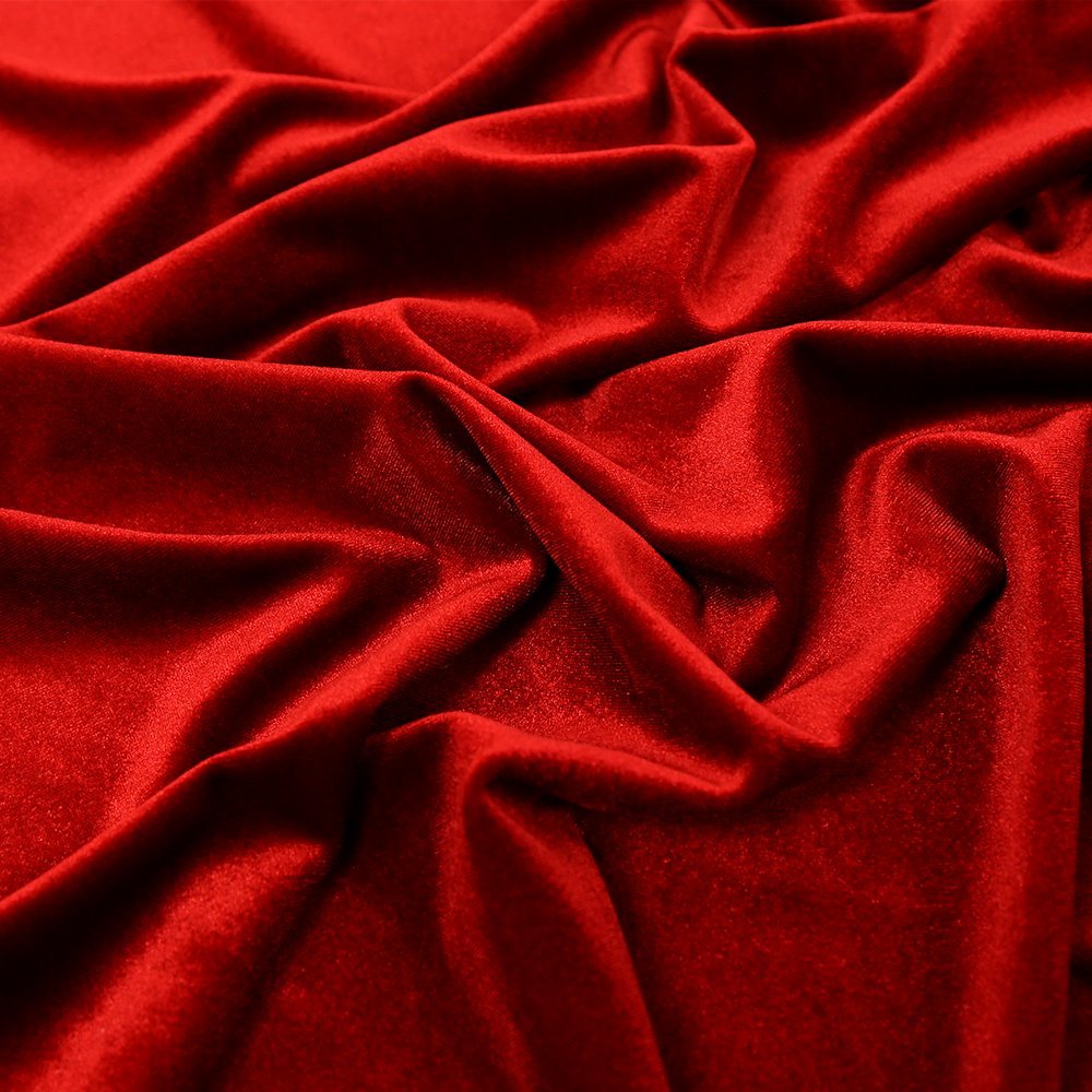 Velvet Fabric, 100 Polyester, Stretch, 58 Inches Wide, Over 100 Yards in Stock 1