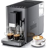 Kismile 20 Bar Automatic Espresso Machine, Brew and Grind Coffee Maker | Built-in Grinder for Fresh Beans. One-touch Americano, Latte &amp; Cappuccino settings with Milk frother. Perfect for Home/Office