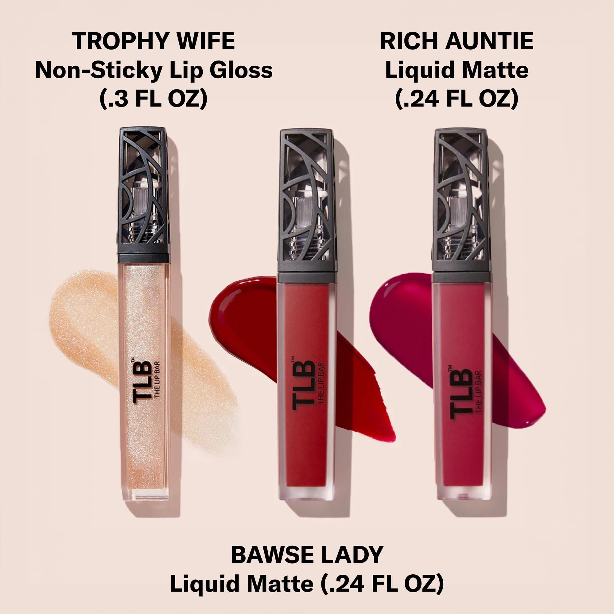 The Lip Bar - Perfect Pout Mini Lip Trio Gift Set (3 Products) - Nonstop Liquid Matte Lipstick & Non-Sticky Lip Gloss - Travel Size - Gift Box - Vegan, Gluten Free, Cruelty Free - Makeup & Cosmetics