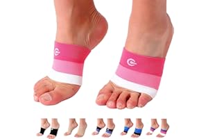 Doc Miller Arch Support Sleeves for Feet – Plantar Fasciitis Brace for Foot Pain Relief, Compression Socks, Heel Spurs, Fallen Arches, Orthotic Aid, and Planters Facetious Relief, 1 Pair