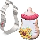 LILIAO Baby Bottle Cookie Cutter, 2.8 x 4.8 inches, Premium Stainless Steel | Decent Size, Simple Classic Shape, Dishwasher Safe, Durable for Repeated Use