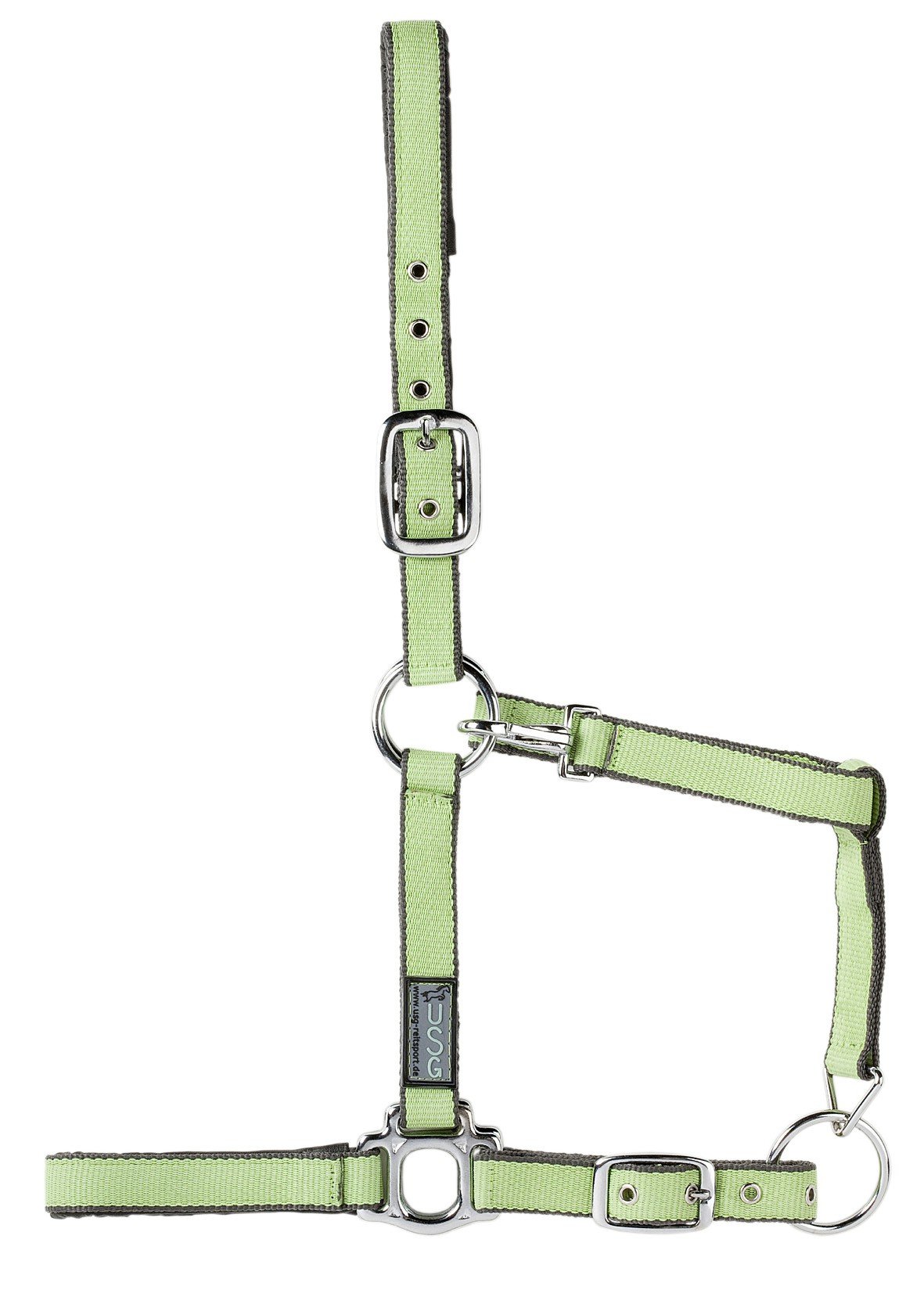 USG Halter with Silver Fittings/ Soft Padded, Cob, Petrol/ Brown