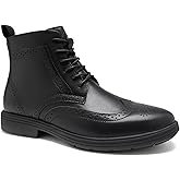 Men's Orthopedic Leather Chukka Boots: Comfortable Arch Support Plantar Fasciitis Tuxedo Business Dress Oxfords, Flat Feet Orthotics Casual Walking Mid Top Ankle Boots for Foot and Heel Pain Relief