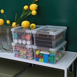 Citylife 8 Pack 3L Small Plastic Storage Box with Lids Stackable Clear Boxes view 4