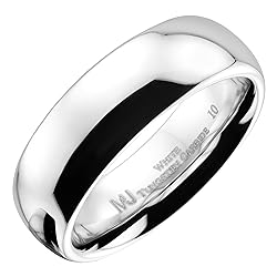 MJ Metals Jewelry Classic Mirror Polished White