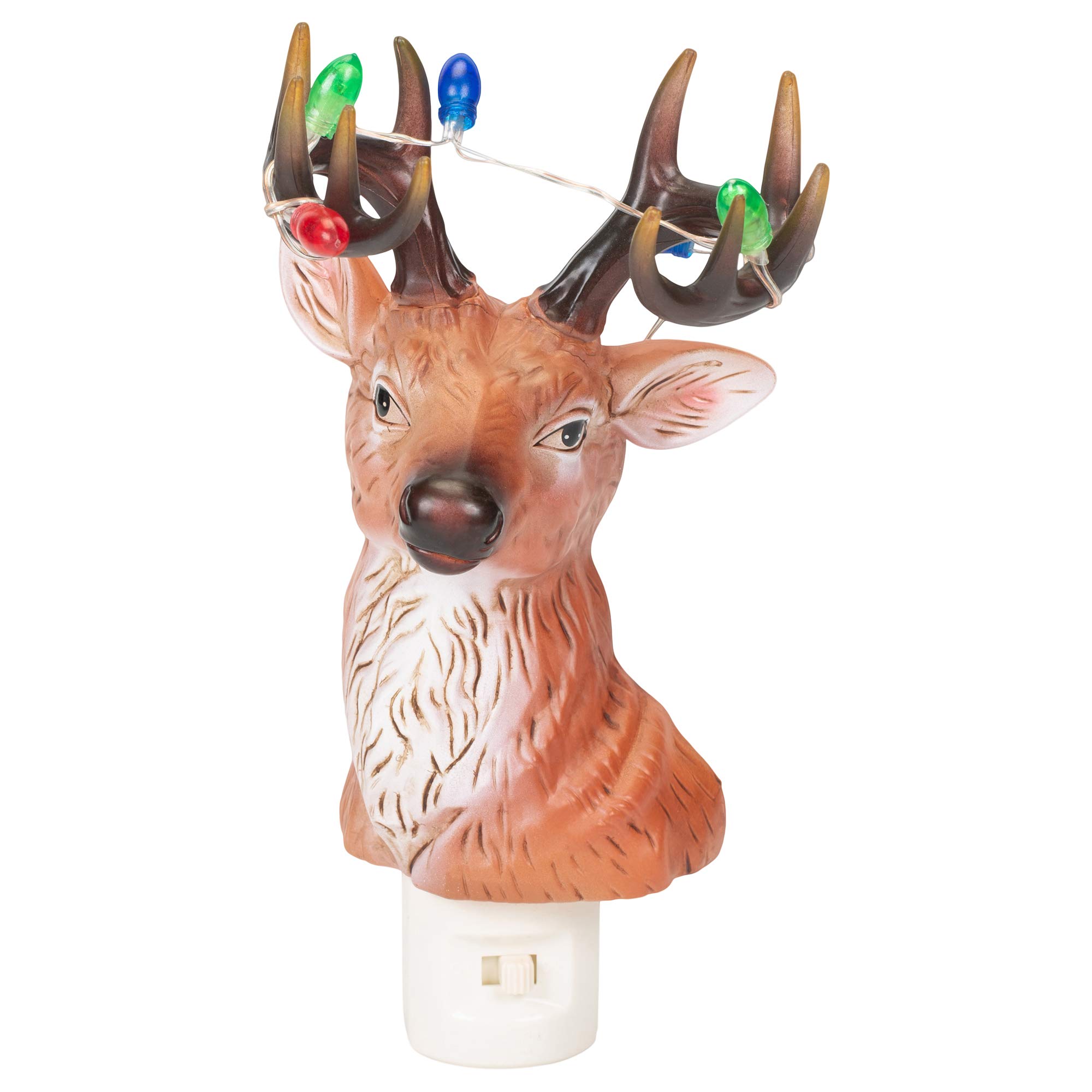 Photo 1 of Roman 8.75" Deer Bust with Lighted Antler Night Blinking