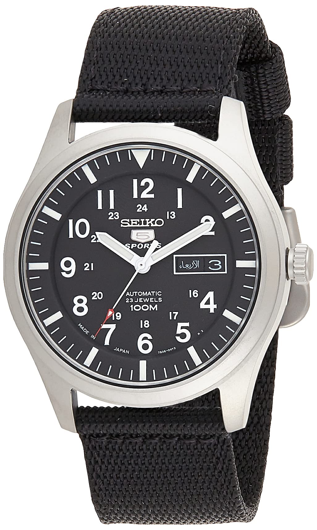 SEIKO 5 Automatic Black Dial Men's Watch SNZG15J1