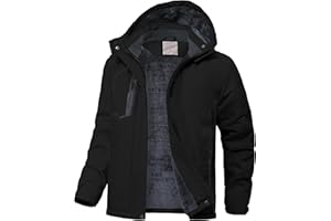 Buyboxs Kids Winter Jackets Warm Fleece Waterproof Snow Jacket with Zipper Pockets Detachable Hood