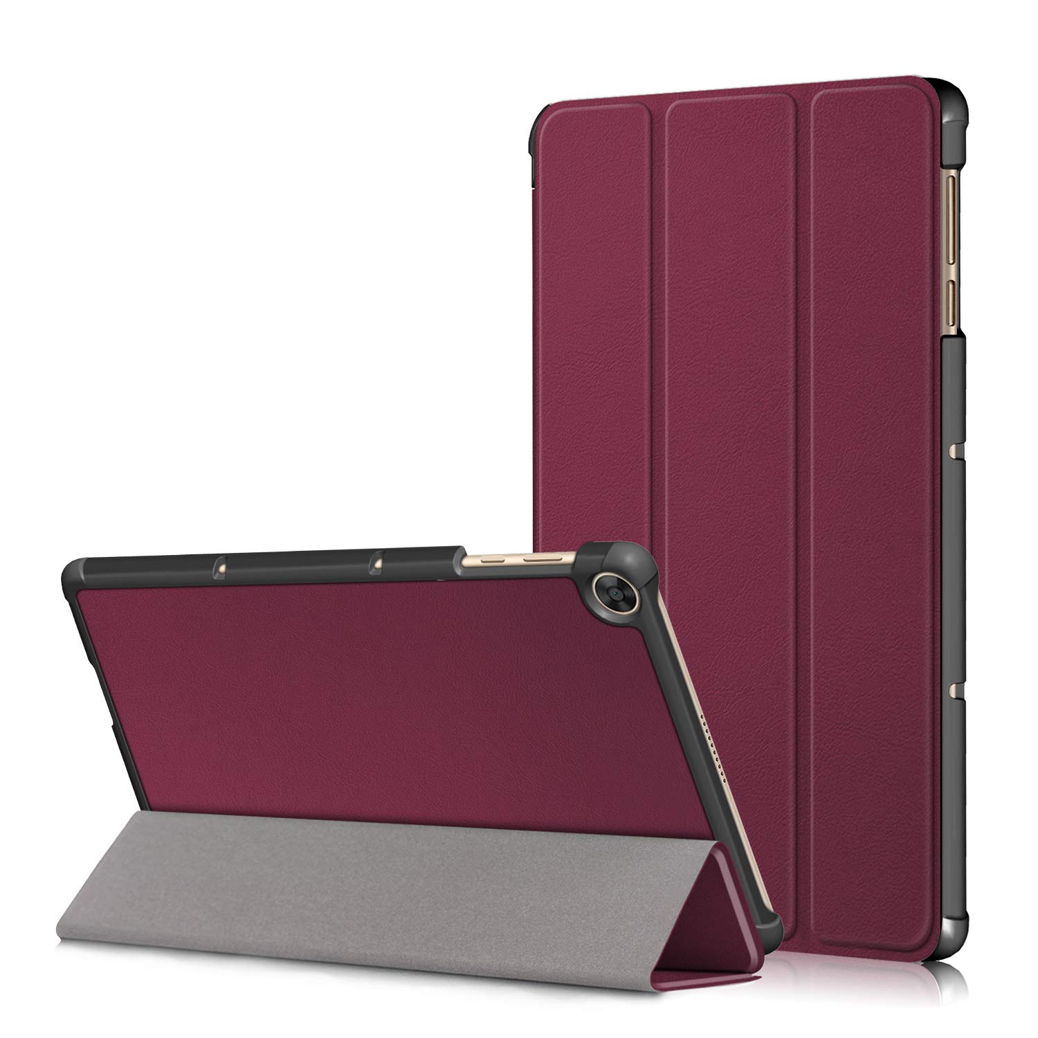 Bspring Cover Case Compatible with Huawei MatePad T10S / T10 2020, Ultra Thin Smart Leather Cover Case with Stand Function for Huawei MatePad T10 2020/T10S 2020，WineRed