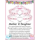 MANVEN Mother Daughter Heart Matching Bracelet Christmas Jewelry Gifts for Mother Daughter Mommy and Me Bracelets Set for 2