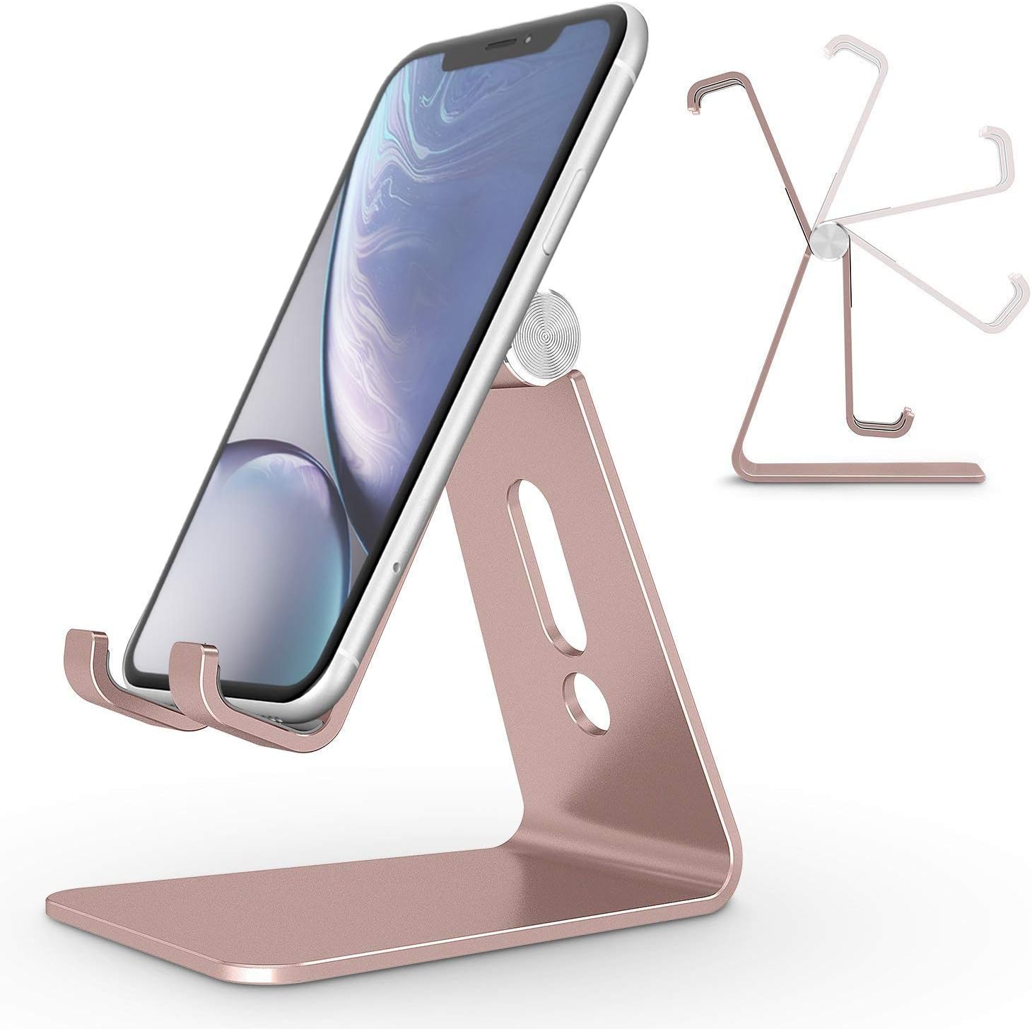 Adjustable Cell Phone Stand, OMOTON Aluminum Desktop Cellphone Stand