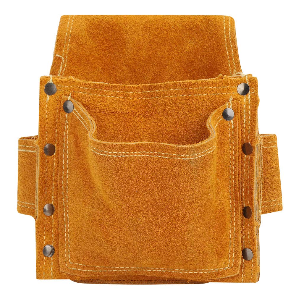 Multifunctional Tool Pocket Pouch Belt Tool Bag Thickened Tool Waist Bag Cowhide Hardware Tool Storage