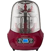 Baby Brezza Baby Bottle Sterilizer and Dryer Machine – Electric Steam Sterilization - Universal Fit - Pacifiers, Glass, Plastic, and Newborn Feeding Bottles, Red