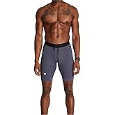 WOLACO Sprint Half Tight Compression Shorts with Phone Pocket for Men